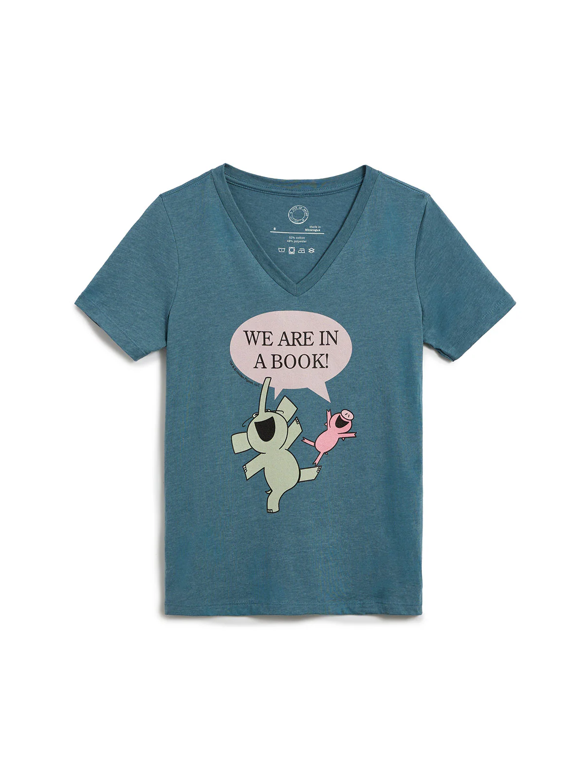 Elephant & Piggie: We Are in a Book Women's V-Neck T-Shirt (Print Shop)