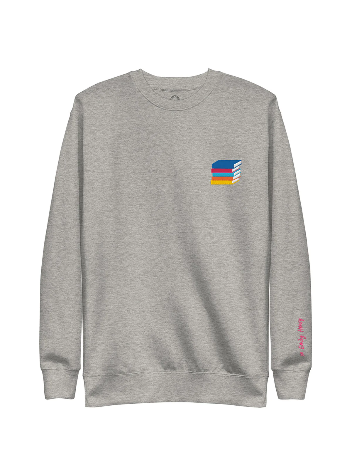 Emily Henry: Books Are My Happy Place Embroidered Unisex Sweatshirt (Print Shop)