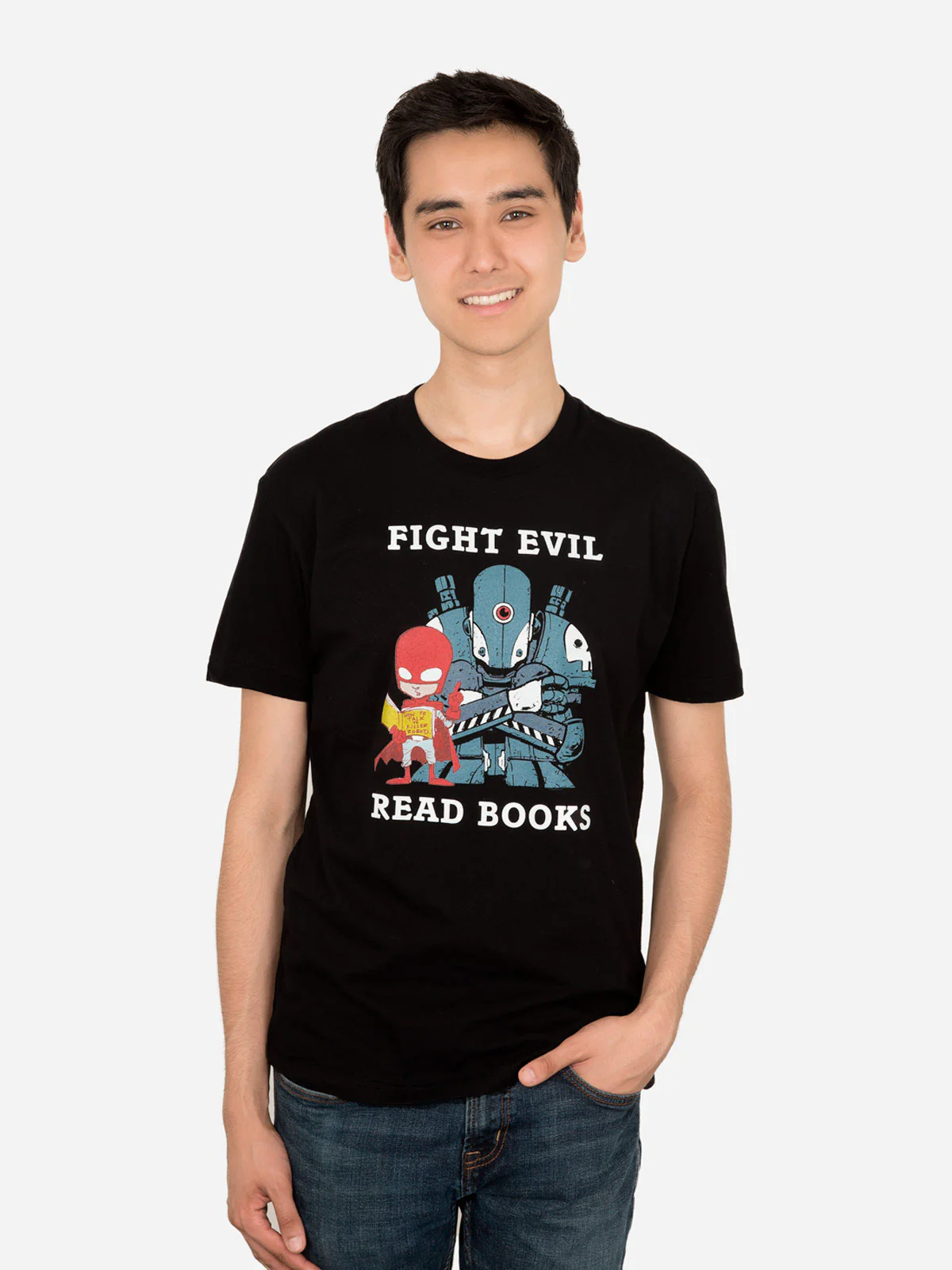 Fight Evil, Read Books Unisex T-Shirt (2018) - Image 2