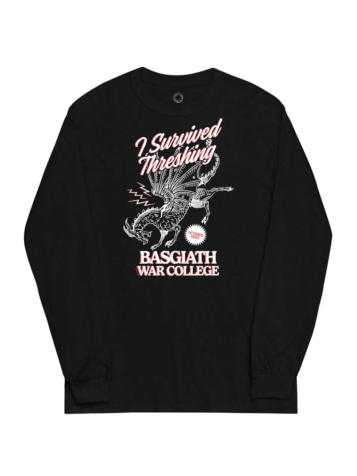 Fourth Wing: I Survived Threshing Unisex Long Sleeve (Print Shop)