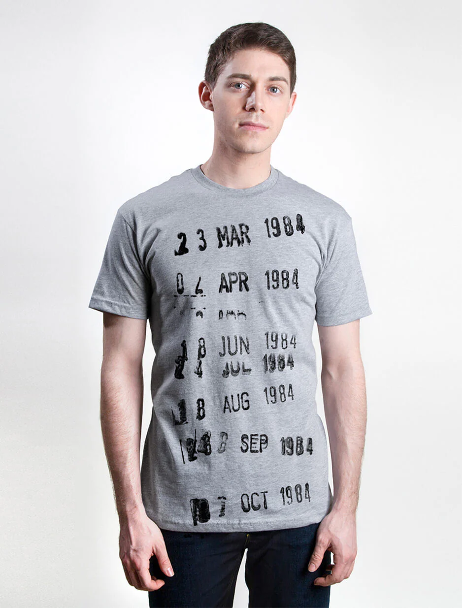 Library Stamp Unisex Gray T-Shirt - Image 2