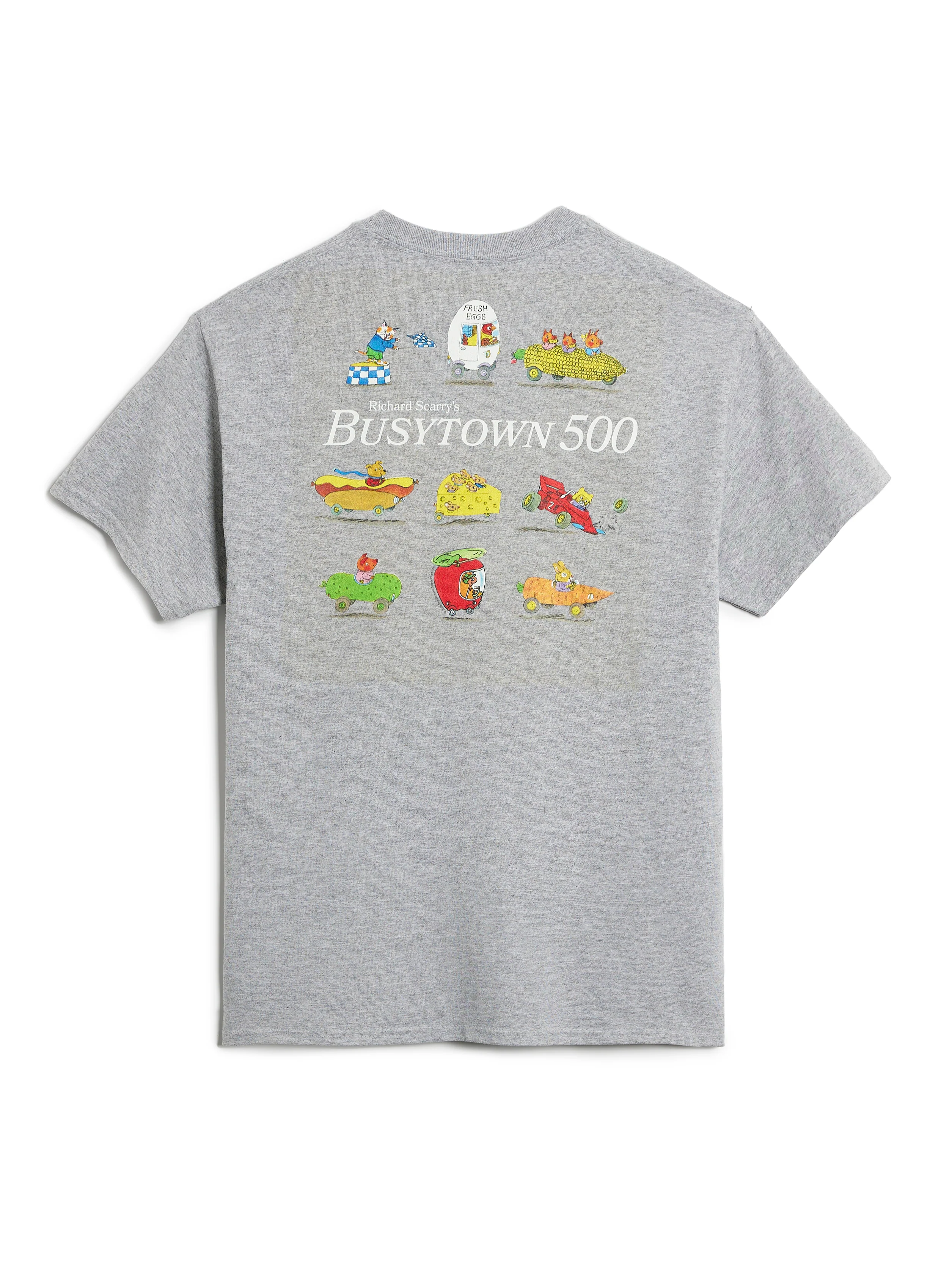 Richard Scarry: Busytown 500 (Gray) Unisex T-Shirt (Print Shop) - Image 2