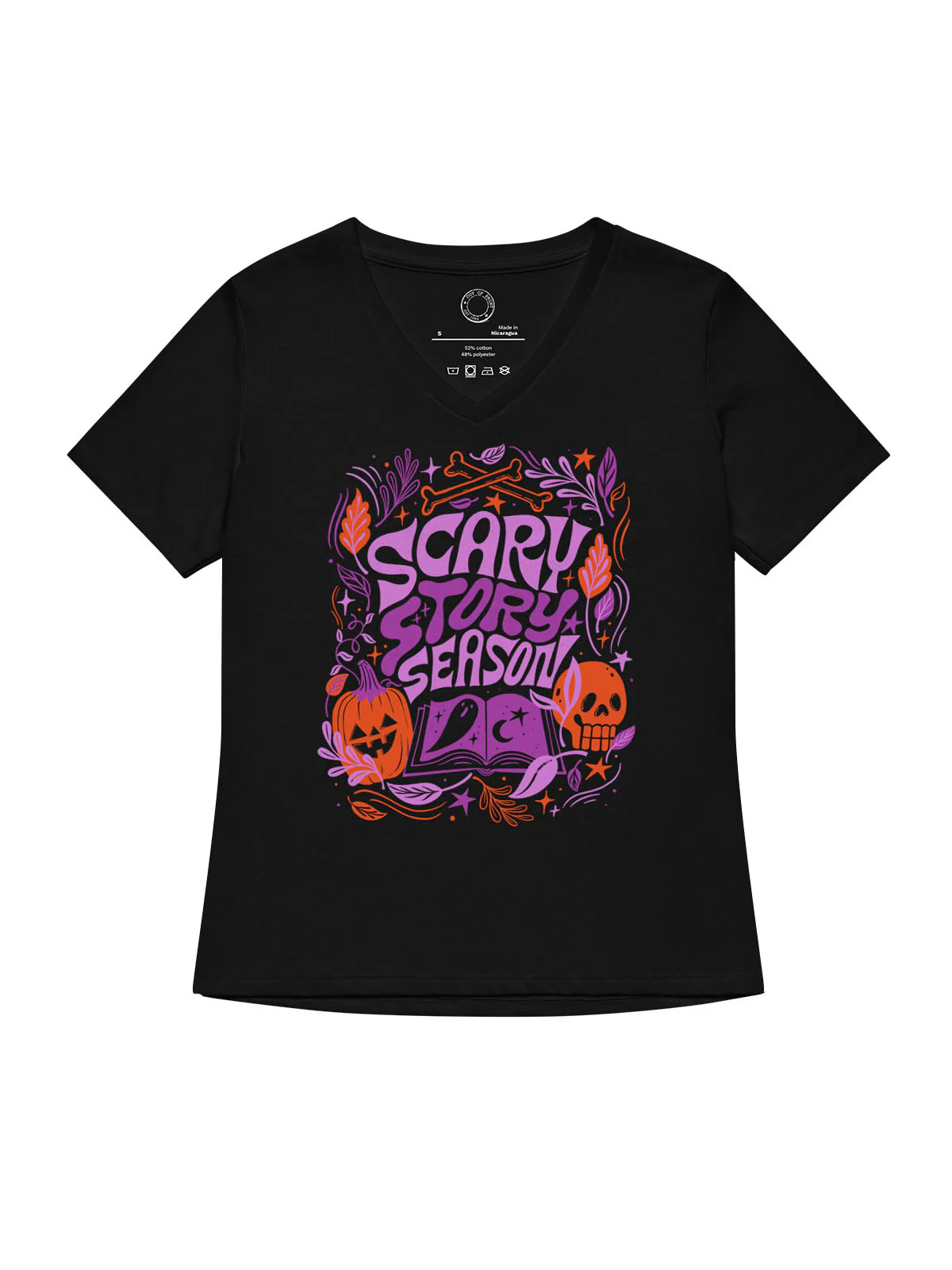Scary Story Season Women's V-Neck T-Shirt (Print Shop)
